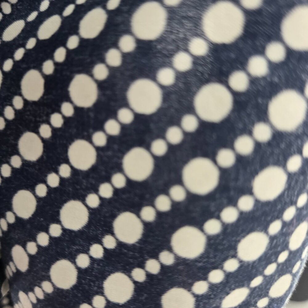 Talbots Petites Navy White Polka Dots Cotton Button Down Shirt Size 14P - Picture 8 of 11